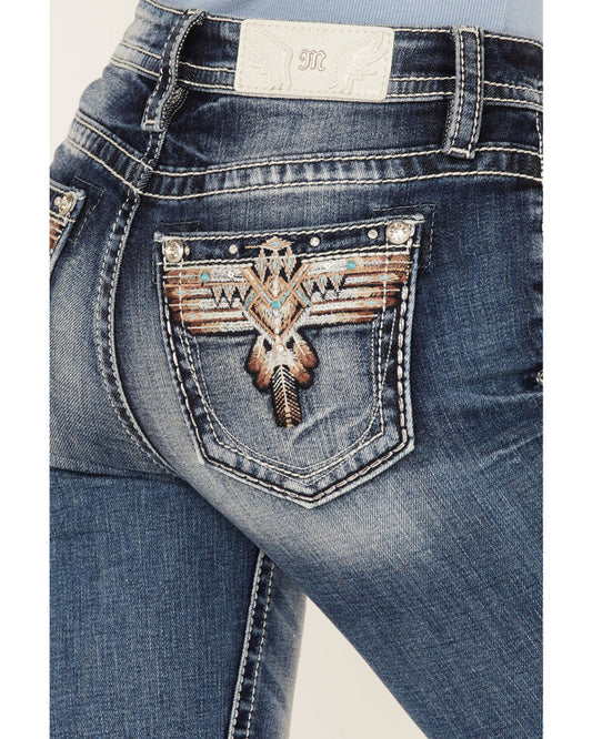 Women's Miss Me Southwestern Eagle Bootcut Jeans
