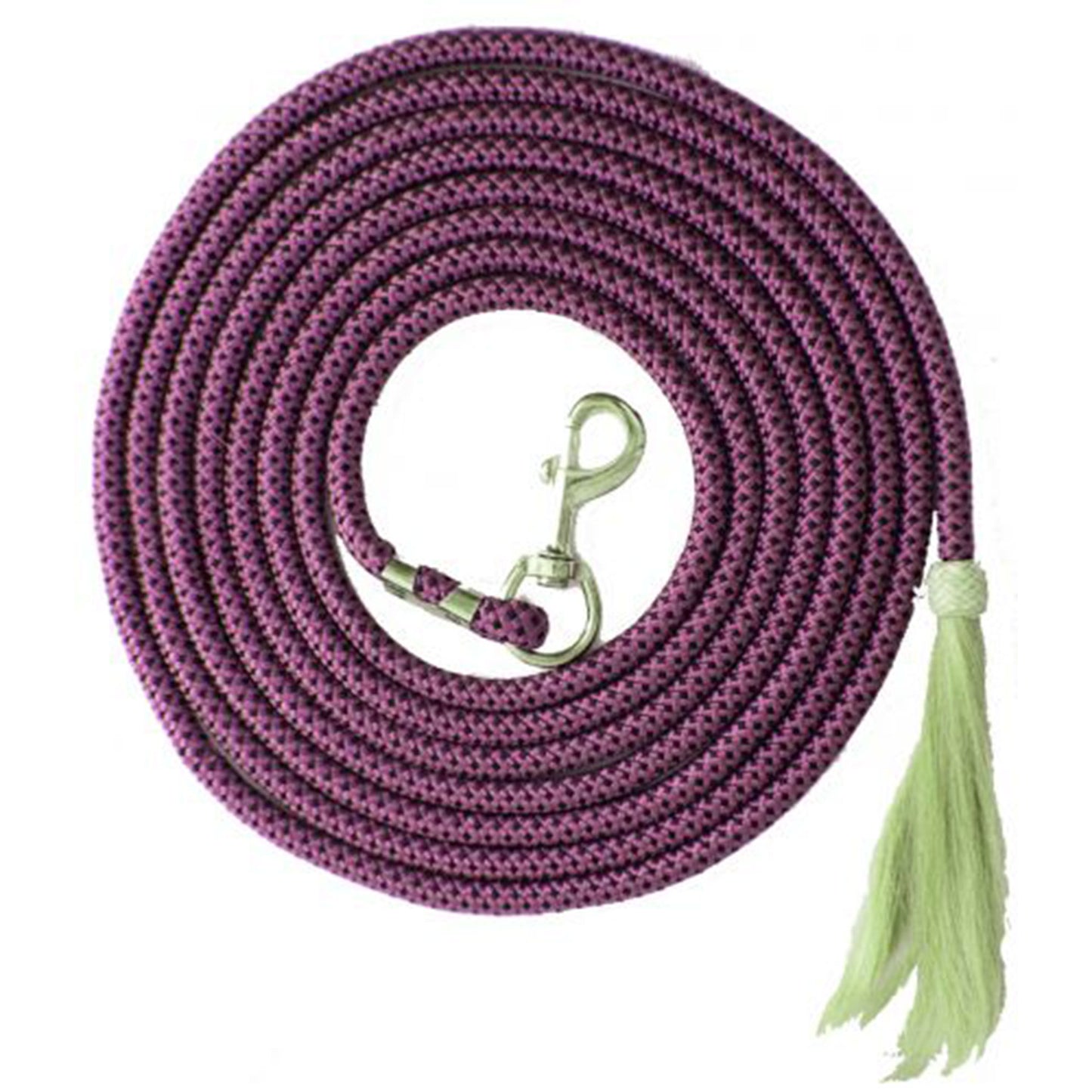 25' Nylon Pro Braid Lunge Line with Horsehair Tassel