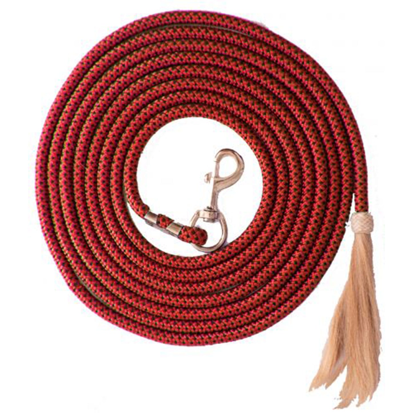 25' Nylon Pro Braid Lunge Line with Horsehair Tassel