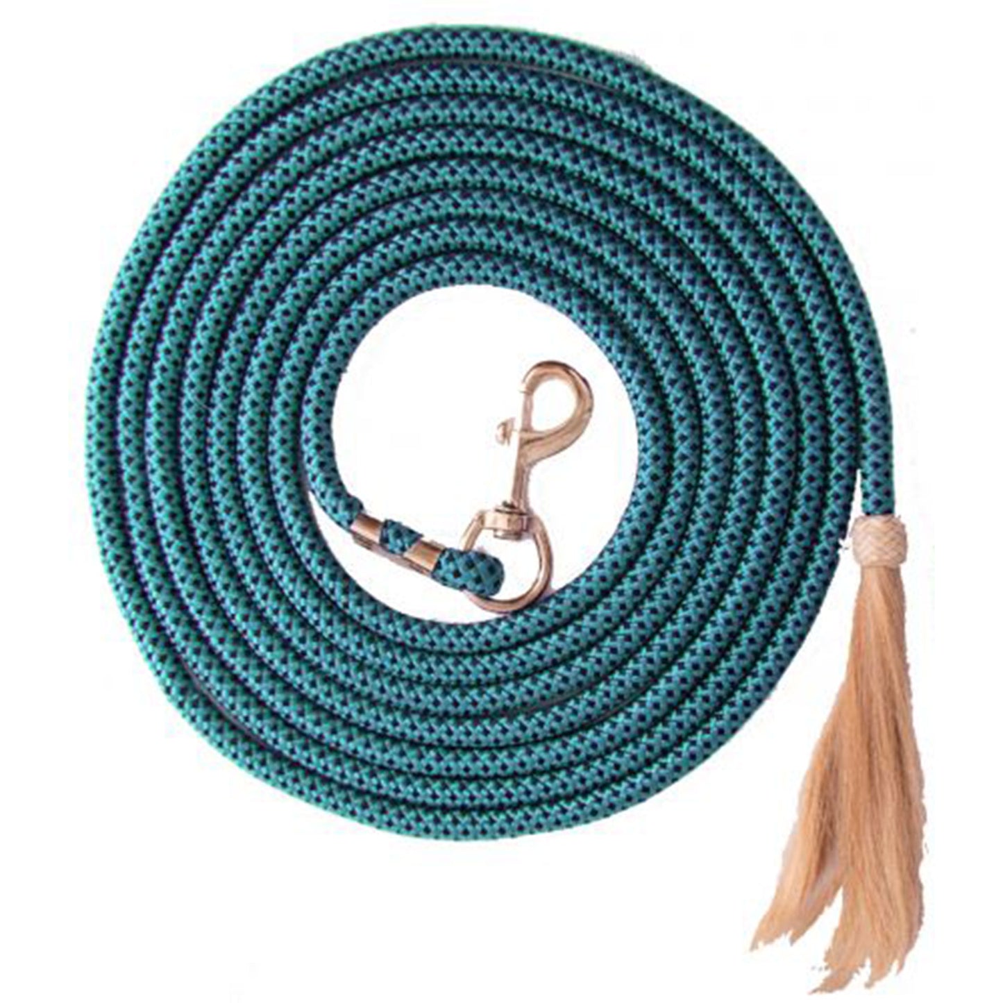 25' Nylon Pro Braid Lunge Line with Horsehair Tassel