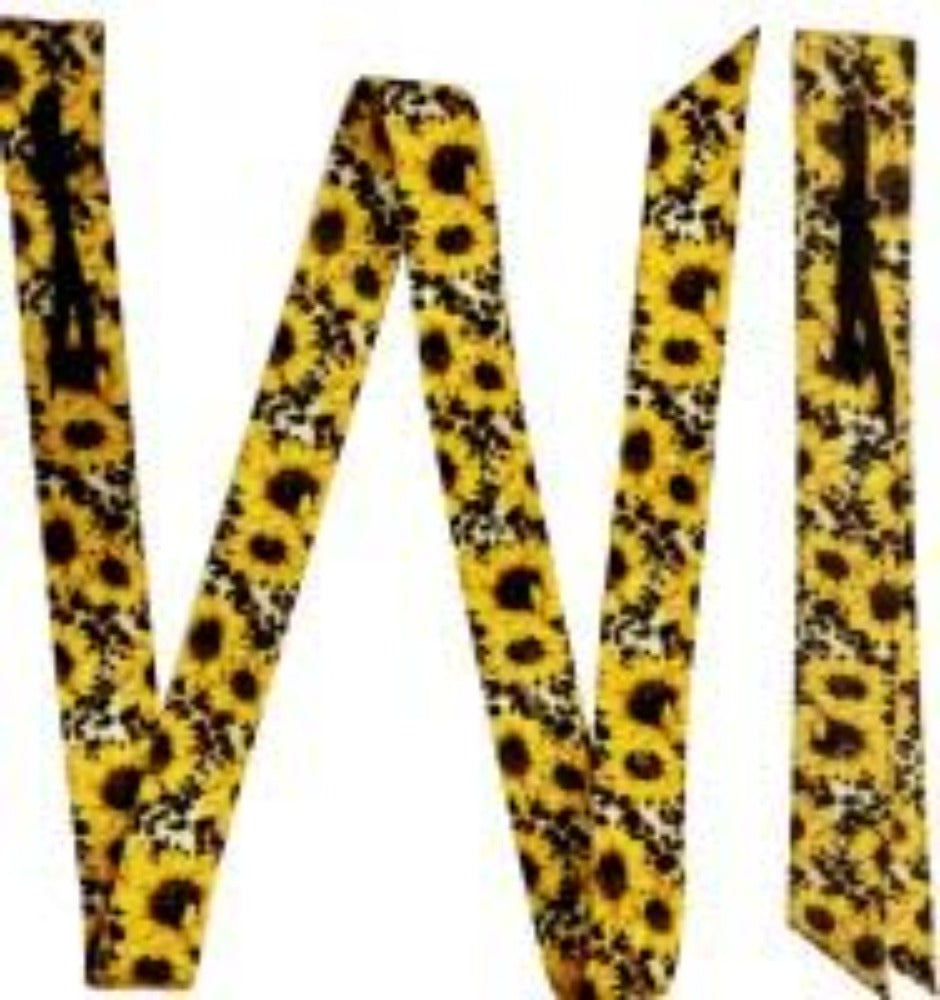 Showman Nylon Sunflower & Cheetah Print Tie Strap & Off Billet