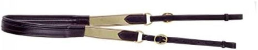 Brown Padded English Breast Collar w/ Elastic ends