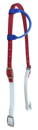 Showman  Red, White, and Blue Nylon One Ear Headstall