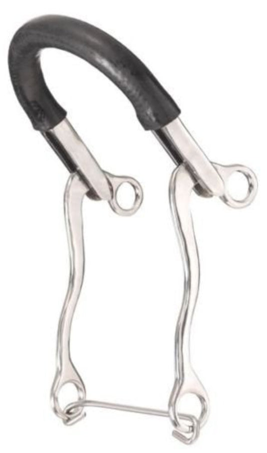 PONY Kelly Silver Star Hackamore w/ Rubber Tubing - Stainless Steel