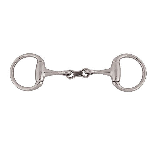 Stainless steel Pony French Link Snaffle Bit w/ 4 1/4" Double Jointed Mouth