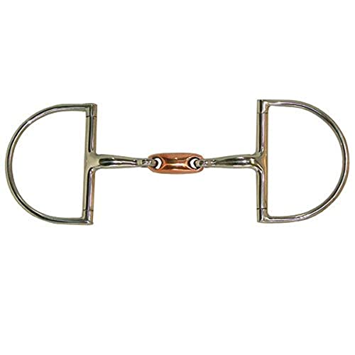 Coronet's stainless steel Dee Hunter Snaffle Bit Copper Oval Link 5 1/2" mouth