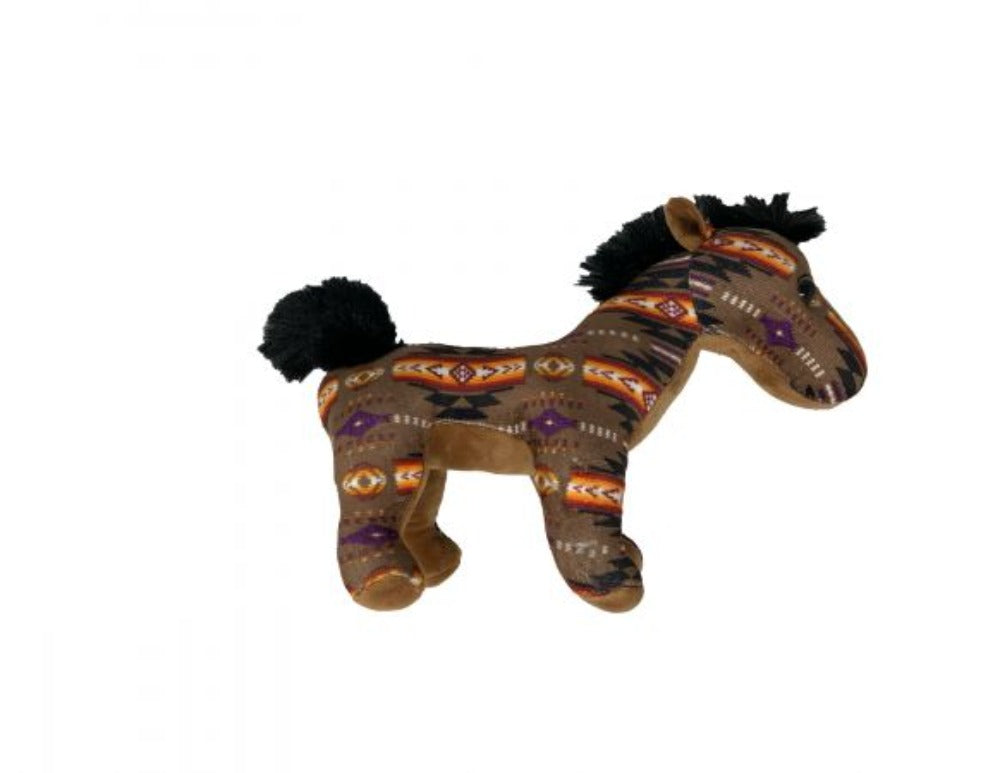 Aztec Print Soft Plush Horse, 6 Colors