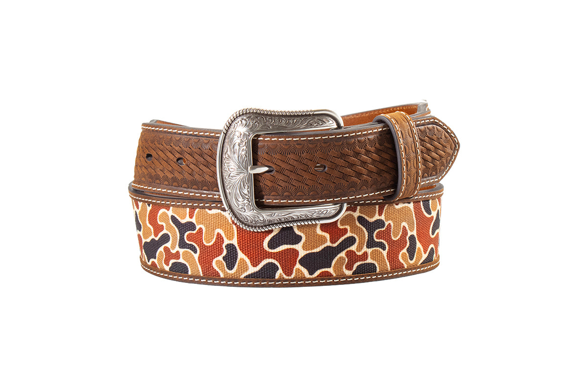 3D Mens Belt 1 3/4-1 1 /2 Duck Camo Inlay Multicolor