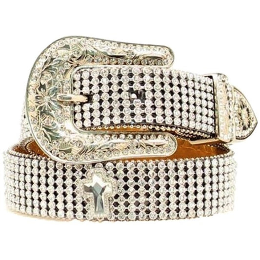 Nocona Belt Co. Girls Bling Belt w/ Cross Conchos