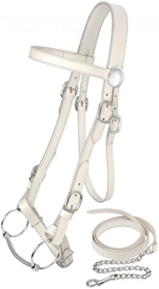 KING SERIES DRAFT HORSE SHOW HALTER WITH LEAD