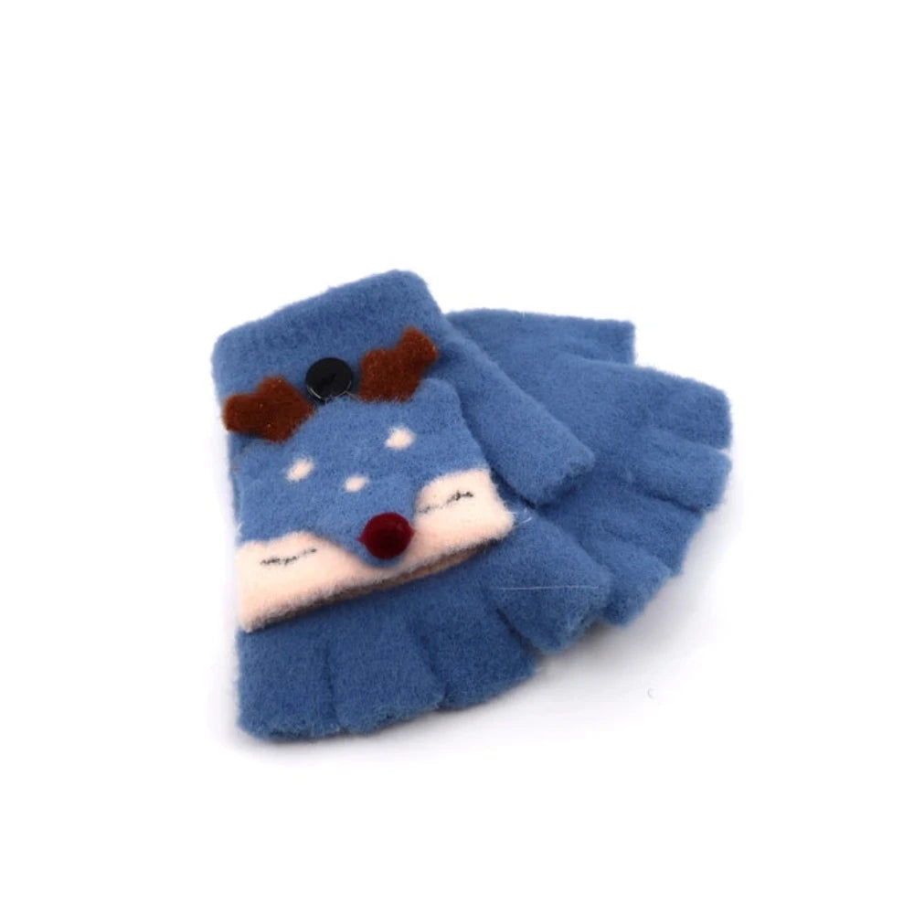 Kids Deer Knitted Gloves Mittens