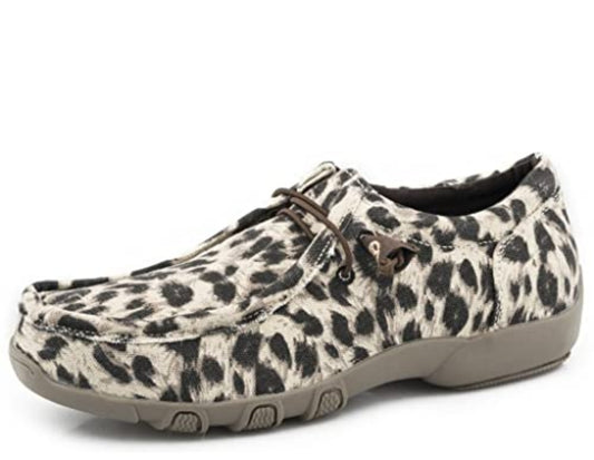 Little Kids Roper Tan Leopard 'Chillin' Slip-on Shoes