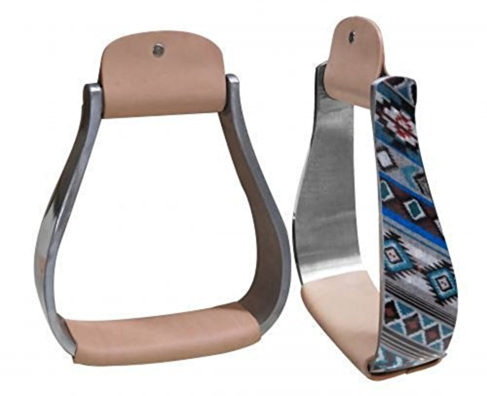 Shimmering Navajo Print Stirrups