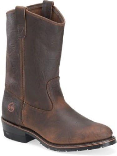 Double H Men's 11" Domestic Brown Leather Ranch Wellington Cowboy Boot