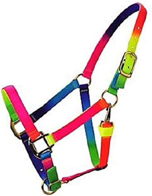 Valhoma Rainbow Halter w/ Adjustable Chin & Throat Snap