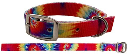 Tie Dye Print Nylon Dog Collar