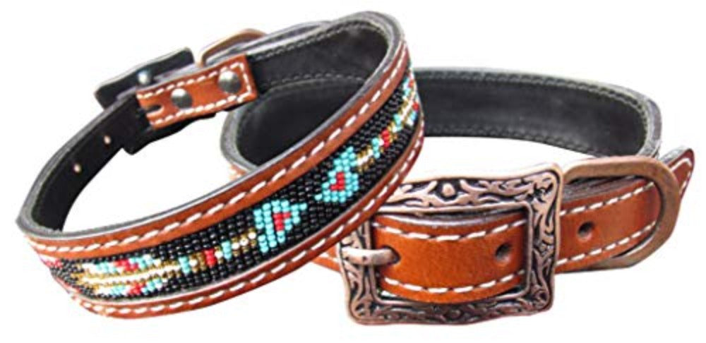 Beaded Arrow Design Dog Collar, 3 Sizes