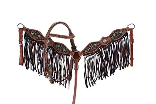 Showman Pony size Arrows Design Breast Collar & Headstall Set