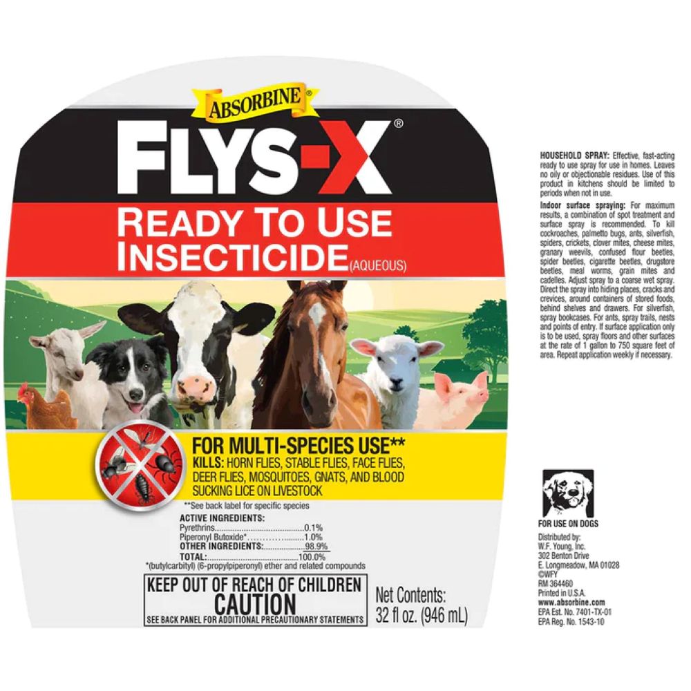 Flys-X Ready to Use Multi-Species Flies Ticks Lice etc