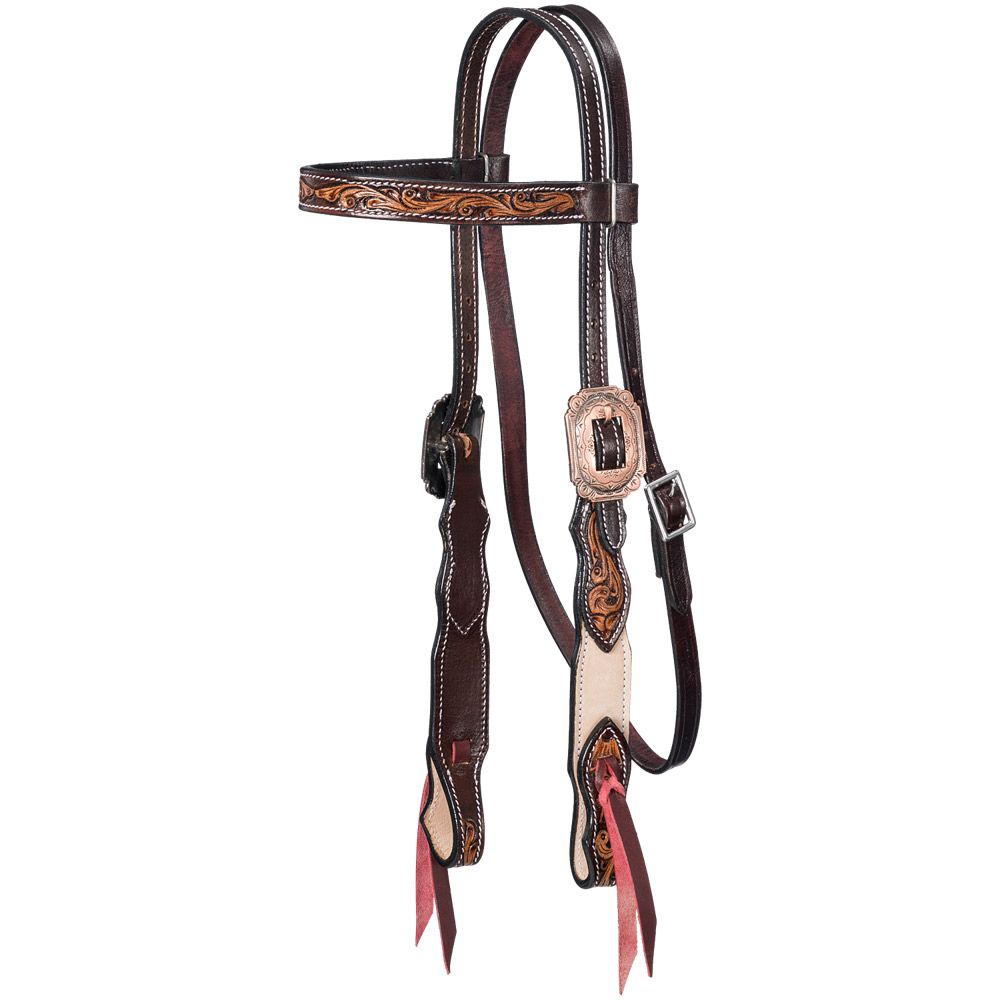 Tough1 Deadwood Browband Leather Headstall