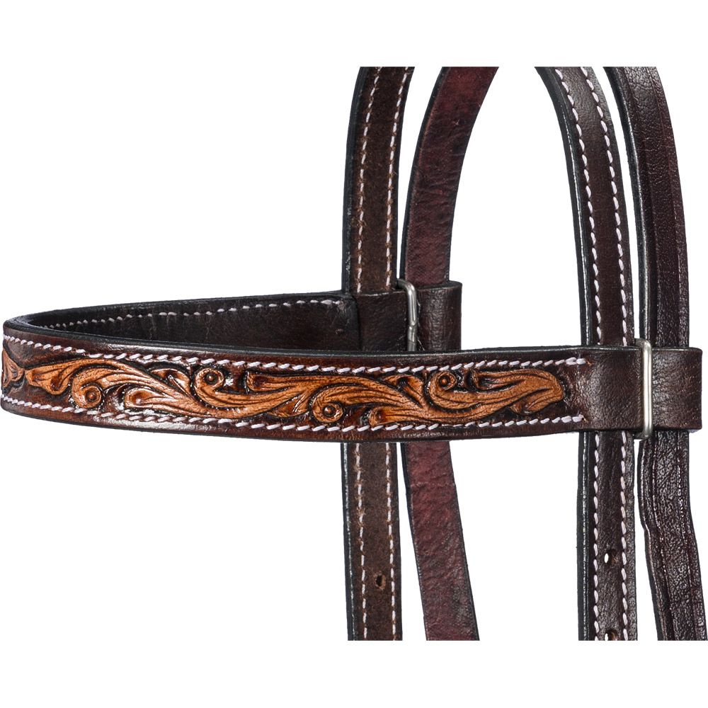 Tough1 Deadwood Browband Leather Headstall