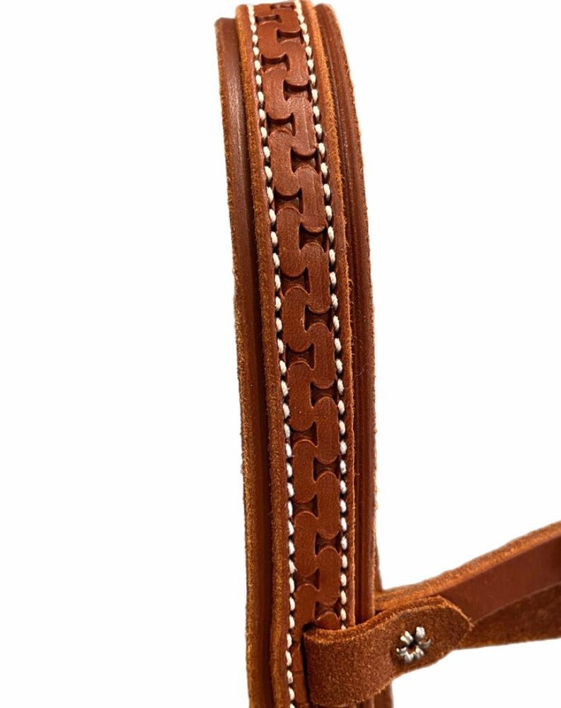 HR Saddlery Light Oil Tooled Noseband