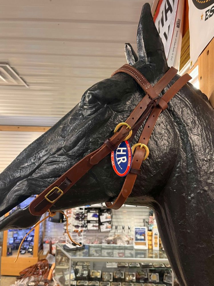 HR Scalloped Brow Oiled Backaroo Headstall