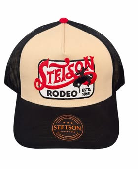 Stetson White Rodeo Trucker Ball Cap