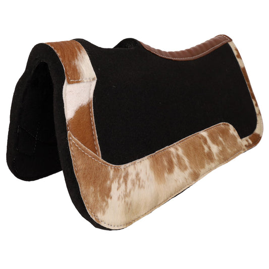 Showman 24" x 24" Contoured Felt Pad with Cowhide Wear Leathers