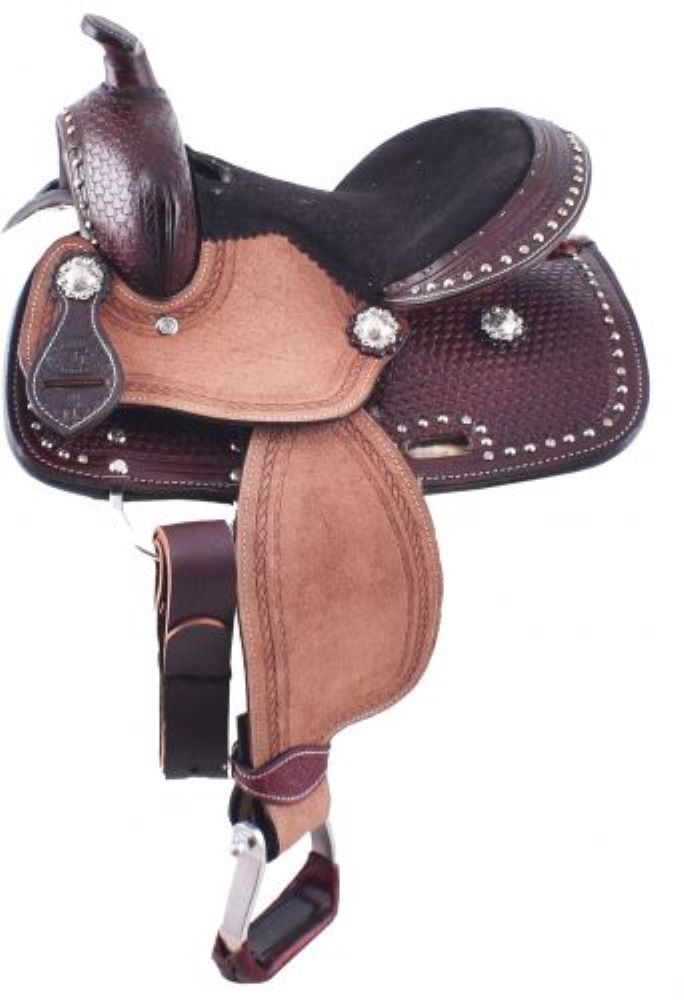 10" Double T Pony Saddle with Basket Weave