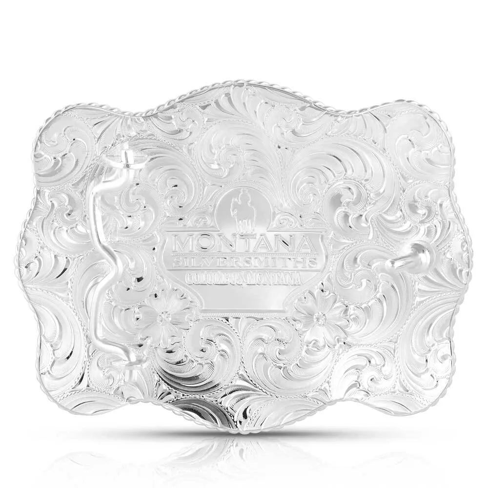 Montana Silversmiths Engraved Filigree Belt Buckle