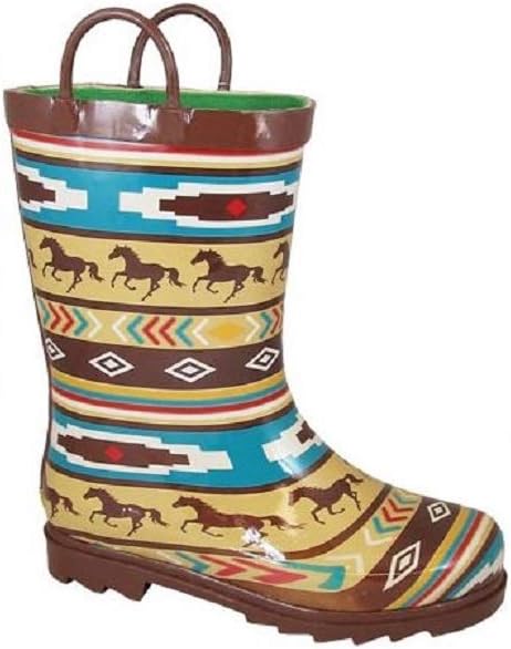 Riverbend Horse Navajo Print Childs Rain Muck Boots