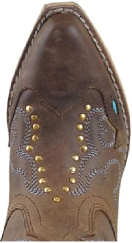 Girl's Brown & Turquoise 'Moon Bay' Cowboy Boots