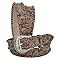 Women's Genuine leather ANGEL RANCH FLORAL PRINT FASHION BELT w/ Studs