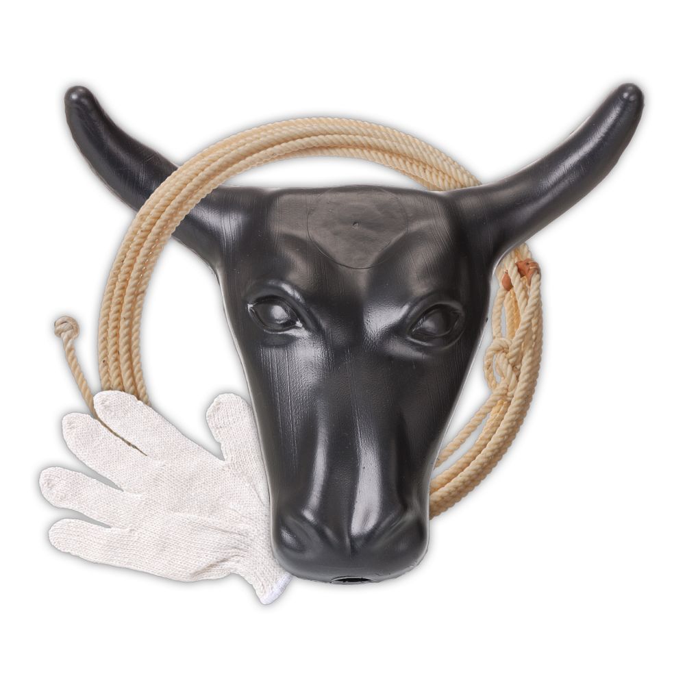 Labeled Roping Set Model Kit Tough-1 Junior Roper Roping Set w/ Plastic steer head – Tack N More