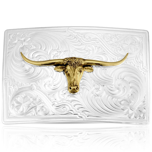 Montana Silversmiths Open Country Buckle with Longhorn