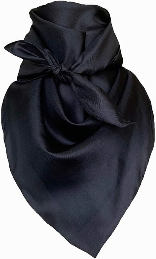 35" x 35" Solid Black Wild Rag / Scarf