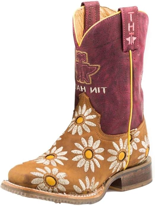Tin Haul Lil Blossom Bumblebee Sole Cowgirl Boots Youth 6