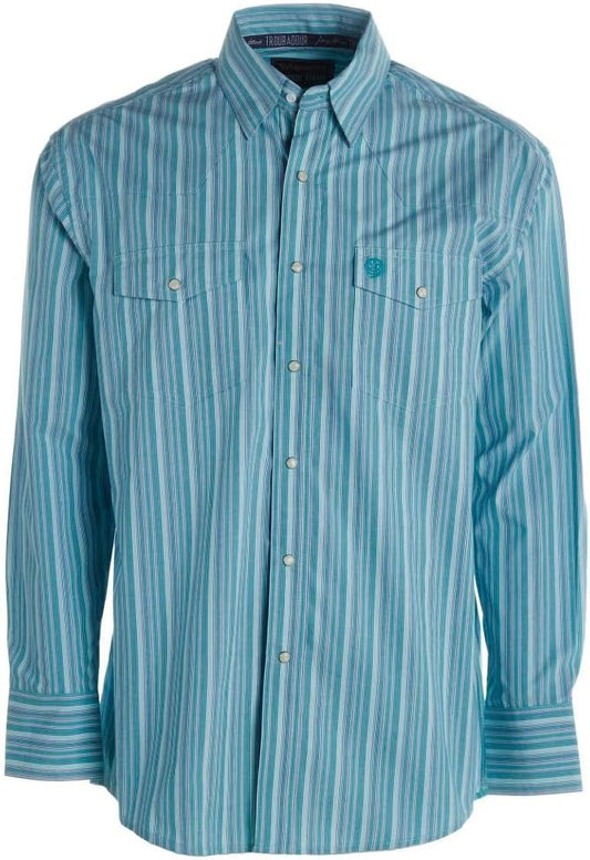 Wrangler Men's George Strait Long Sleeve Button Down Teal S