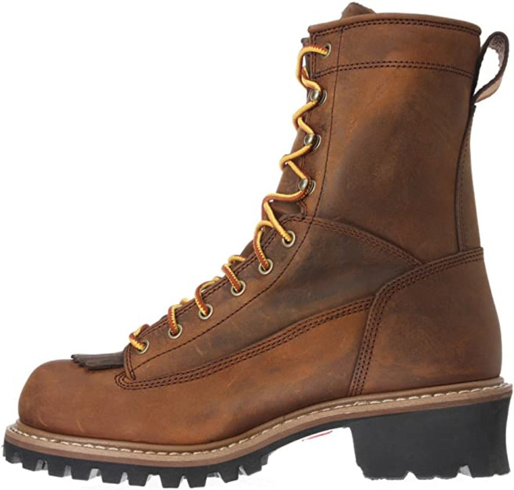 Carolina Men's Waterproof Leather Logger Boots w/ Laces