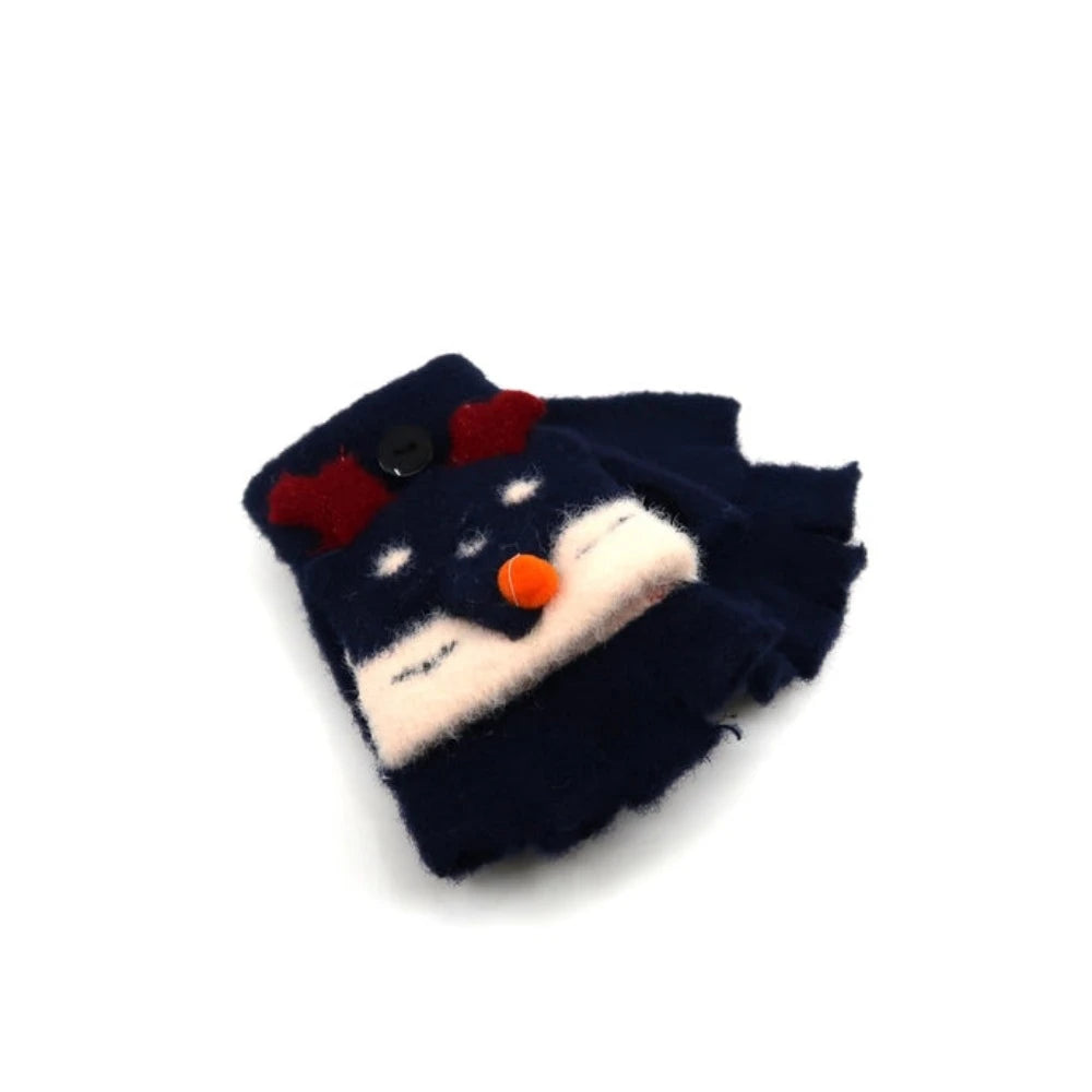 Kids Deer Knitted Gloves Mittens
