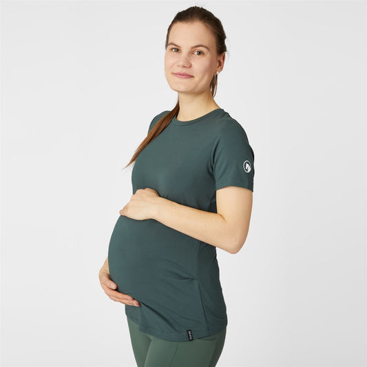 Lily Womens Maternity Technical T-Shirt - Cilantro Green