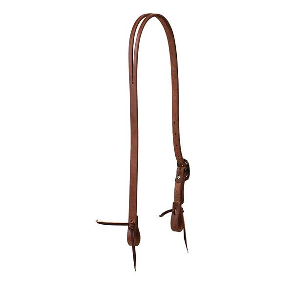 Weaver Leather LEATHER SPLIT EAR HEADSTALL w/ Salt Lick Center Bar Buckle