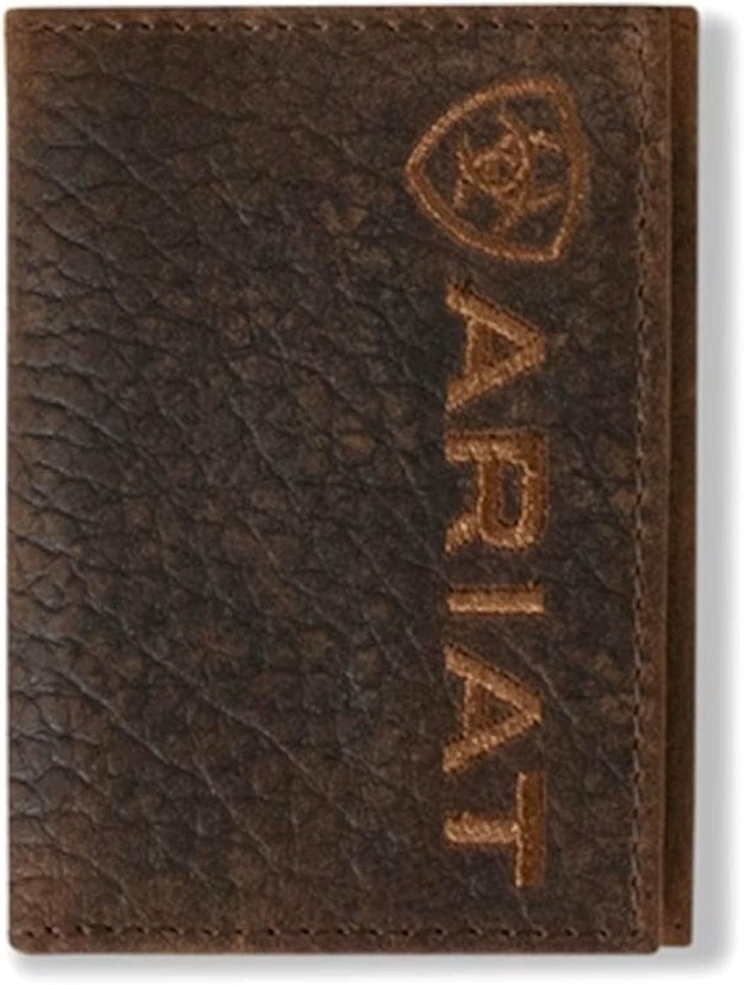 Ariat Trifold Wallet Bull Hide Brown