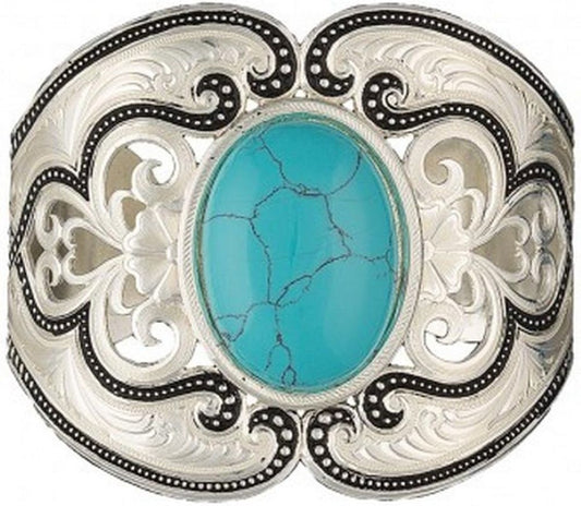 Montana Silversmiths Women's Silver Pinpoints and Western Lace Cuff Bracelet Silver One Size