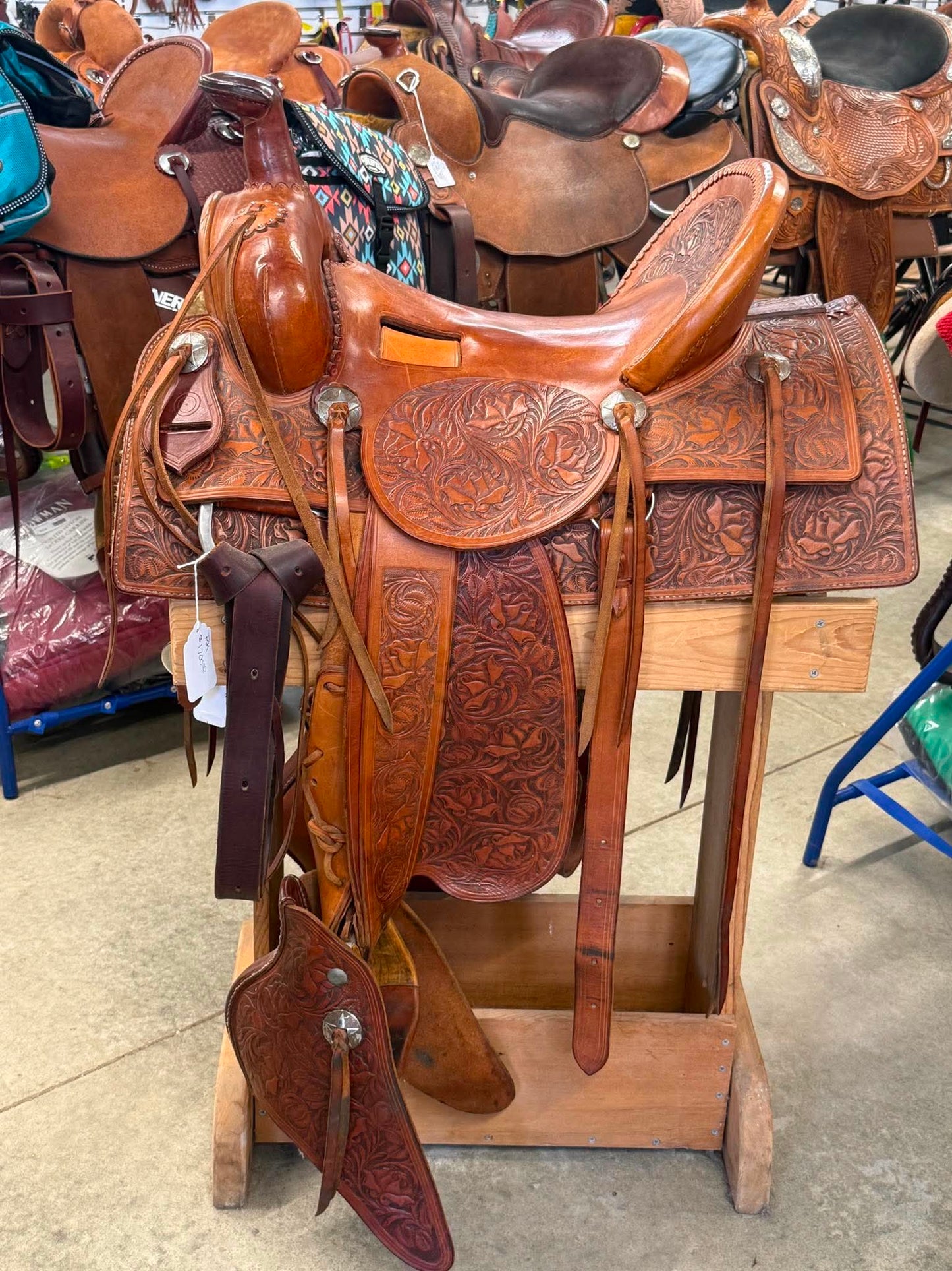 15" Used Custom Made Western Saddle