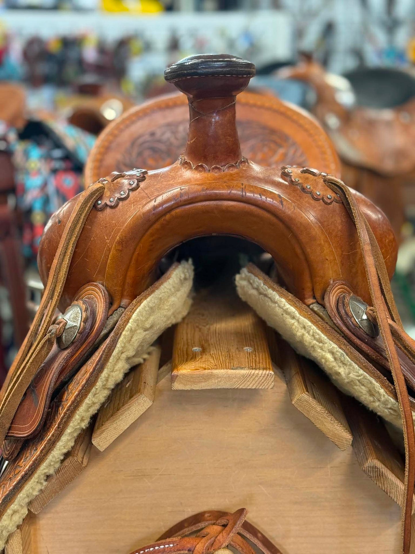 15" Used Custom Made Western Saddle