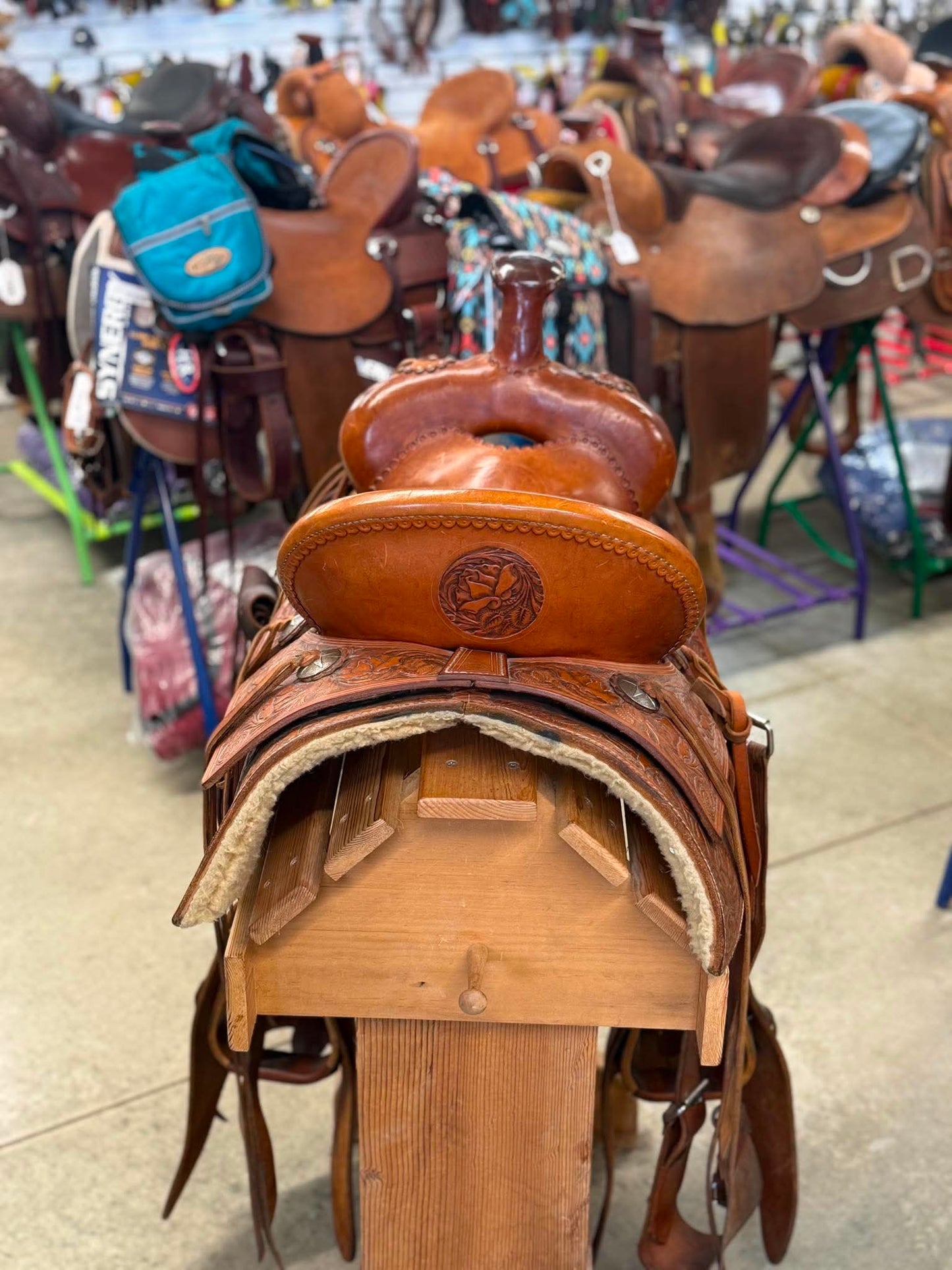 15" Used Custom Made Western Saddle