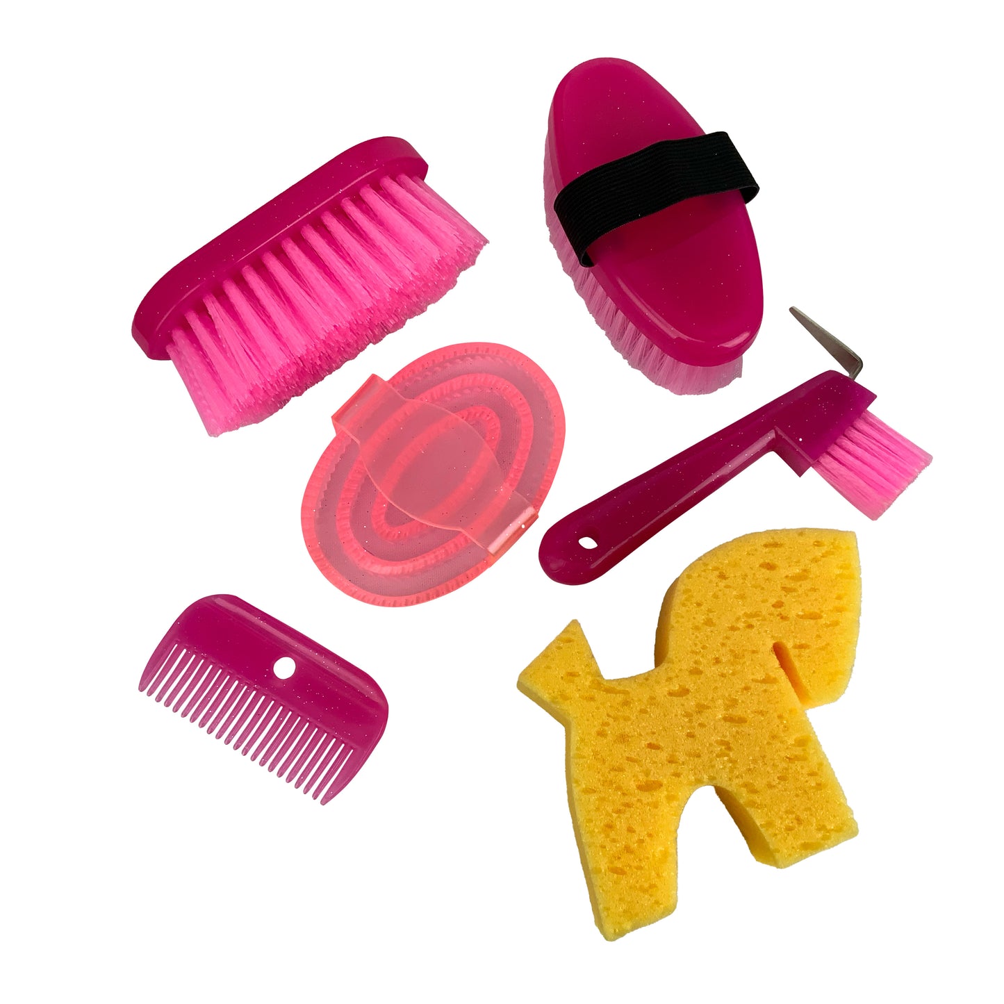 Showman Kid's Size Pink Glitter Grooming Kit