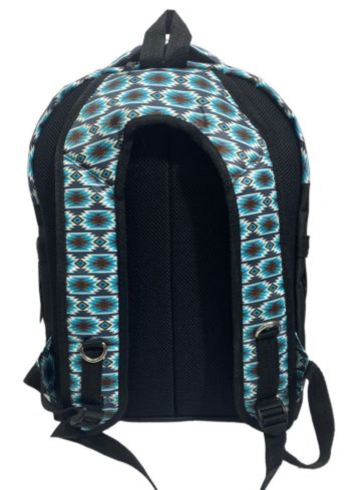Blue Aztec Print Backpack